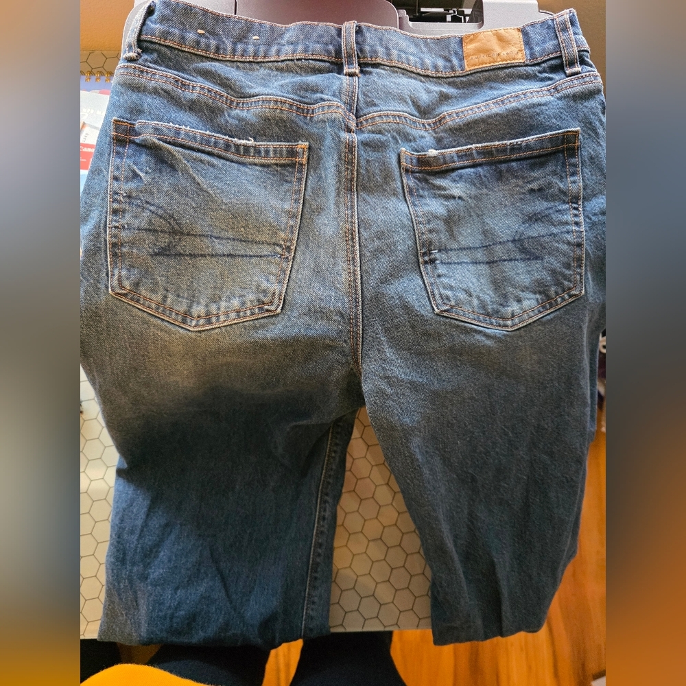 American Eagle Outfitters Baggy Wide Leg Blue Jeans - Picture 5 of 5